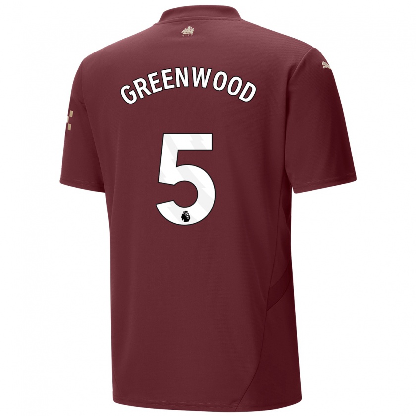 Kandiny Enfant Maillot Alex Greenwood #5 Marron Troisieme 2024/25 T-Shirt