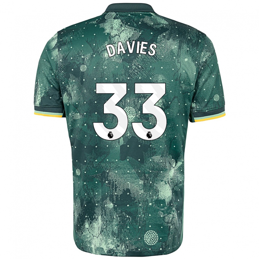 Kandiny Enfant Maillot Ben Davies #33 Vert Menthe Troisieme 2024/25 T-Shirt