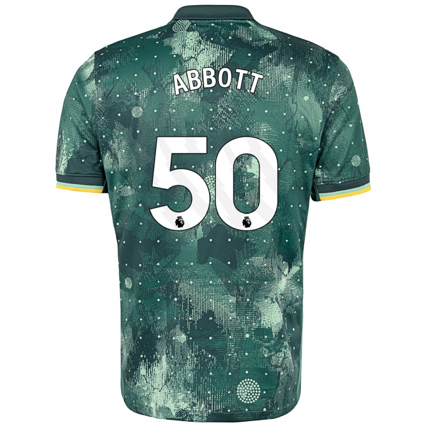 Kandiny Enfant Maillot George Abbott #50 Vert Menthe Troisieme 2024/25 T-Shirt