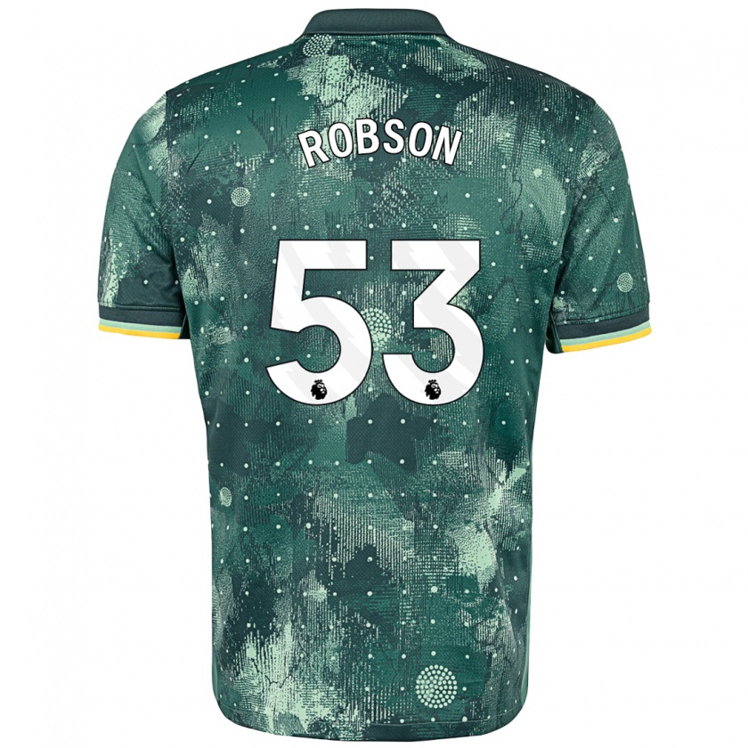 Kandiny Enfant Maillot Max Robson #53 Vert Menthe Troisieme 2024/25 T-Shirt