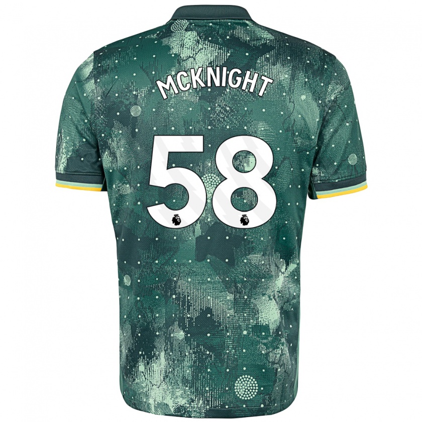 Kandiny Enfant Maillot Maxwell Mcknight #58 Vert Menthe Troisieme 2024/25 T-Shirt