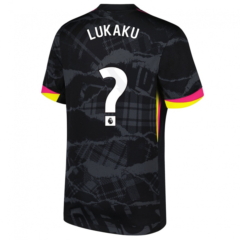 Kandiny Enfant Maillot Romelu Lukaku #0 Noir Rose Troisieme 2024/25 T-Shirt