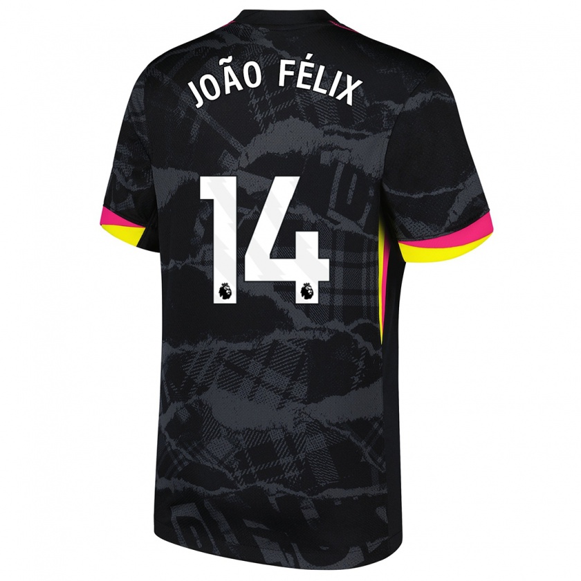 Kandiny Enfant Maillot João Félix #14 Noir Rose Troisieme 2024/25 T-Shirt