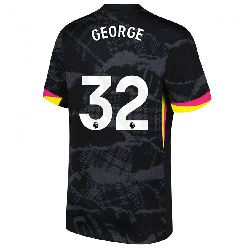 Kandiny Enfant Maillot Tyrique George #32 Noir Rose Troisieme 2024/25 T-Shirt