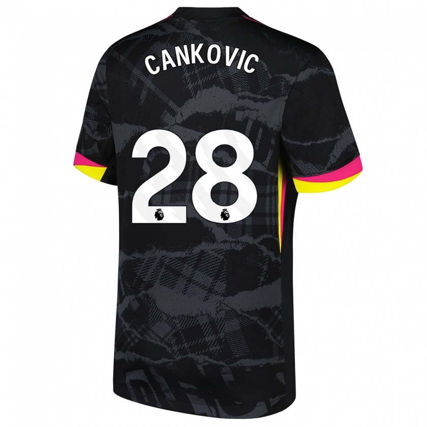 Kandiny Enfant Maillot Jelena Čanković #28 Noir Rose Troisieme 2024/25 T-Shirt