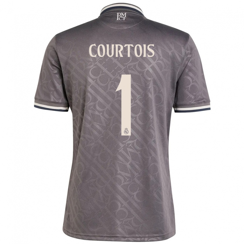 Kandiny Enfant Maillot Thibaut Courtois #1 Anthracite Troisieme 2024/25 T-Shirt