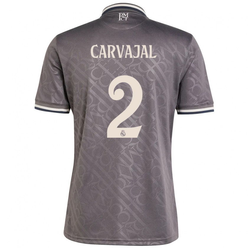 Kandiny Enfant Maillot Daniel Carvajal #2 Anthracite Troisieme 2024/25 T-Shirt