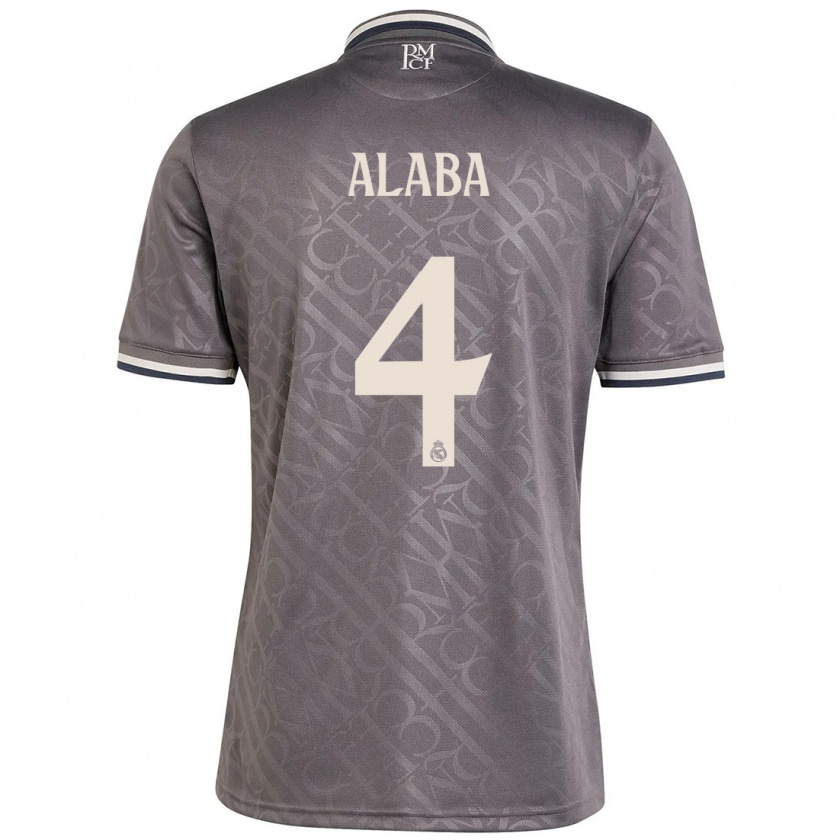 Kandiny Enfant Maillot David Alaba #4 Anthracite Troisieme 2024/25 T-Shirt