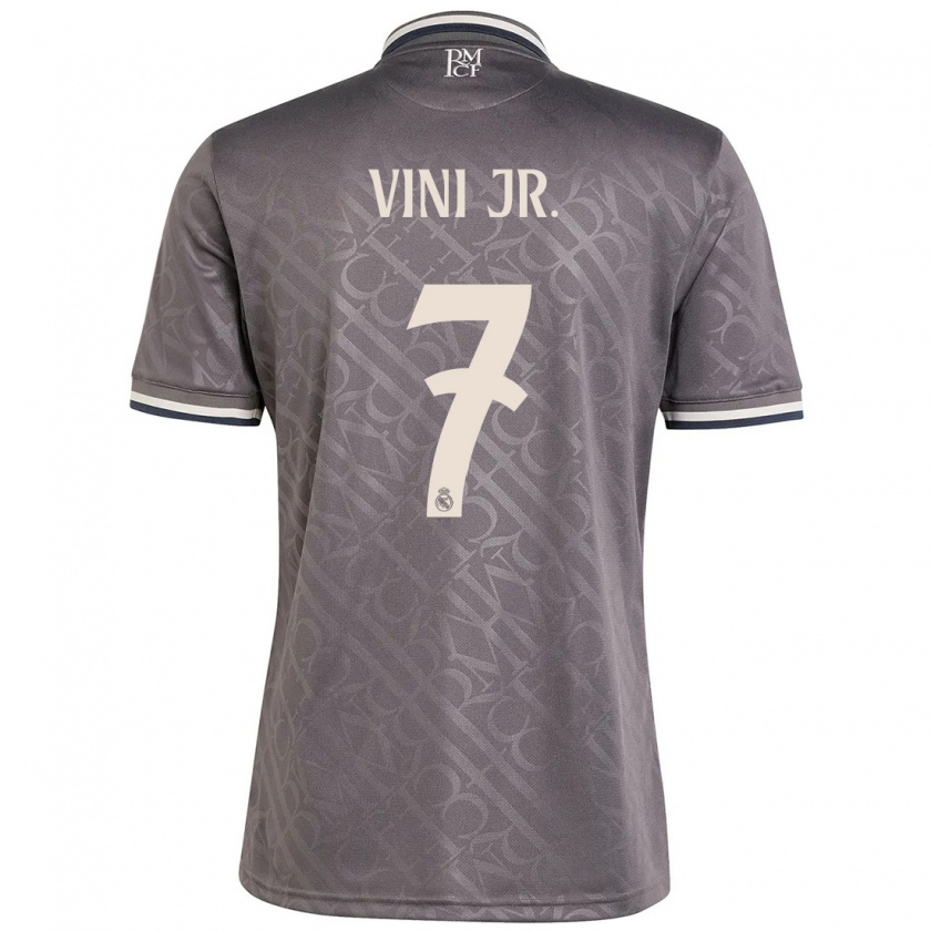 Kandiny Enfant Maillot Vinicius Junior #7 Anthracite Troisieme 2024/25 T-Shirt