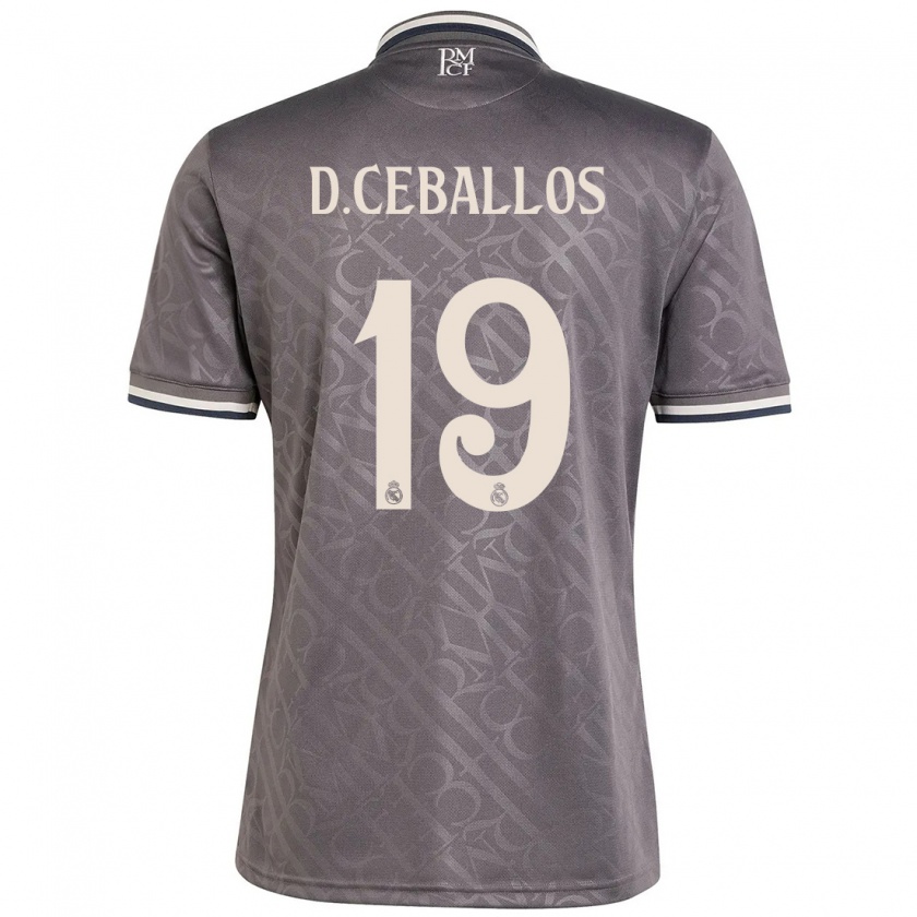 Kandiny Enfant Maillot Dani Ceballos #19 Anthracite Troisieme 2024/25 T-Shirt