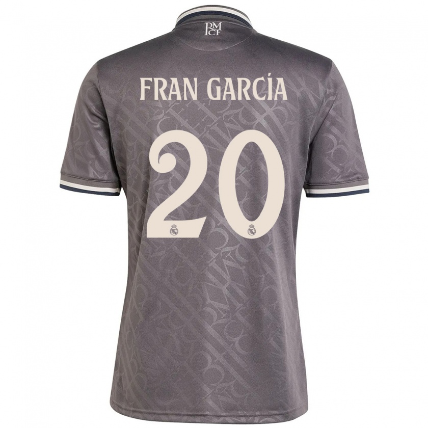 Kandiny Enfant Maillot Fran García #20 Anthracite Troisieme 2024/25 T-Shirt