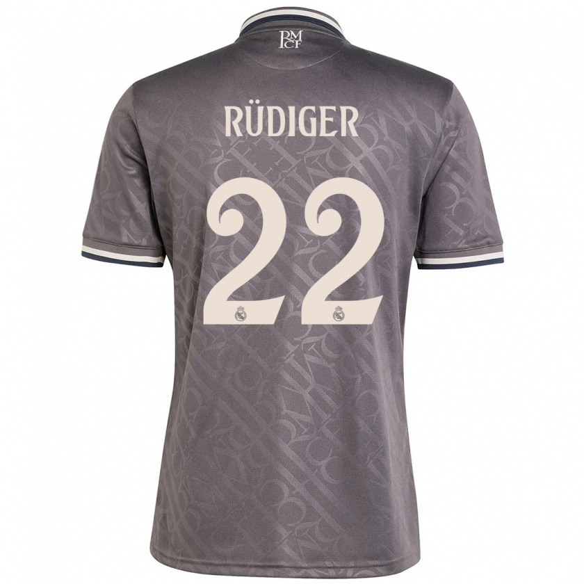 Kandiny Enfant Maillot Antonio Rüdiger #22 Anthracite Troisieme 2024/25 T-Shirt