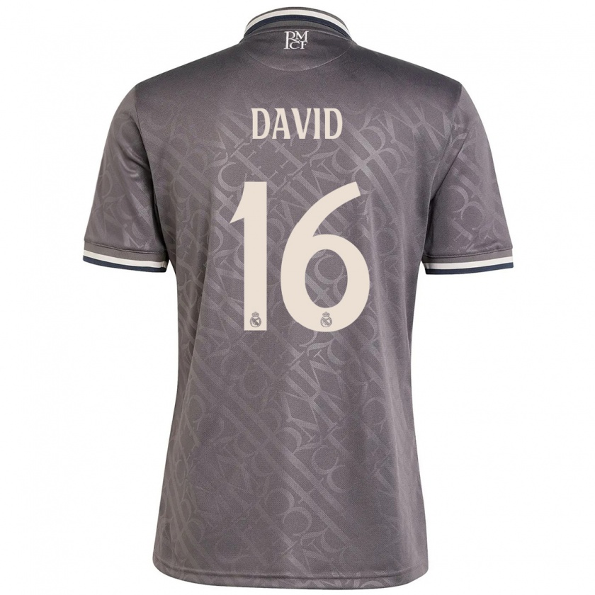 Kandiny Enfant Maillot Antonio David #16 Anthracite Troisieme 2024/25 T-Shirt