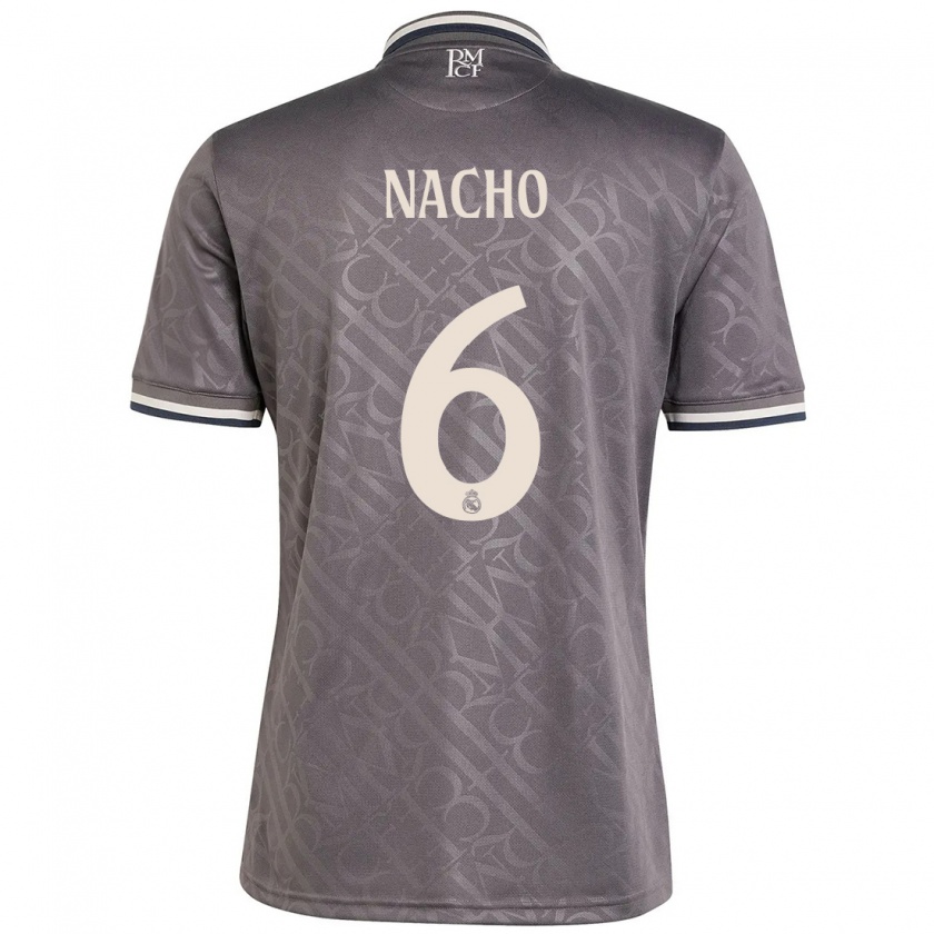 Kandiny Enfant Maillot Nacho Fernández #6 Anthracite Troisieme 2024/25 T-Shirt