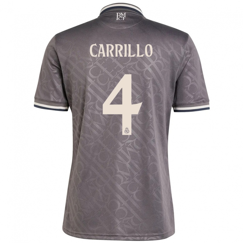 Kandiny Enfant Maillot Álvaro Carrillo #4 Anthracite Troisieme 2024/25 T-Shirt