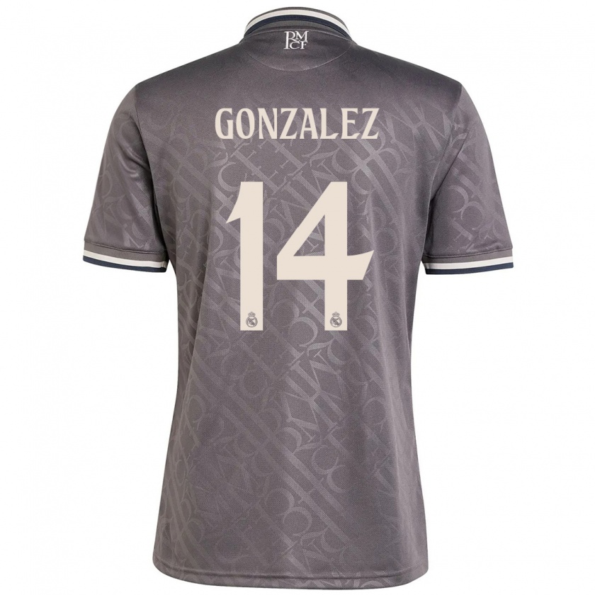 Kandiny Enfant Maillot David González #14 Anthracite Troisieme 2024/25 T-Shirt