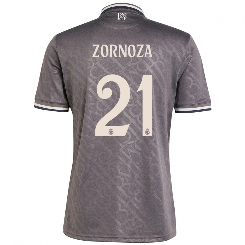 Kandiny Enfant Maillot Claudia Zornoza #21 Anthracite Troisieme 2024/25 T-Shirt