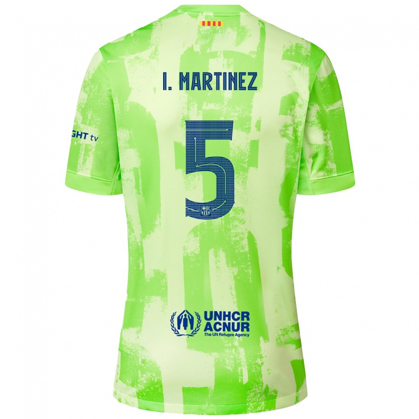 Kandiny Enfant Maillot Iñigo Martínez #5 Citron Vert Troisieme 2024/25 T-Shirt