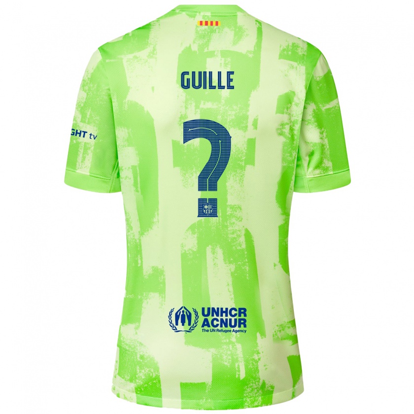 Kandiny Enfant Maillot Guille Fernández #0 Citron Vert Troisieme 2024/25 T-Shirt