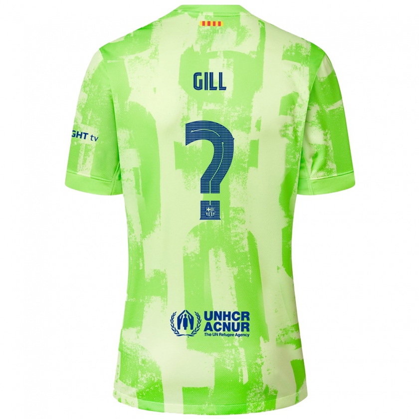 Kandiny Enfant Maillot Adrian Gill #0 Citron Vert Troisieme 2024/25 T-Shirt