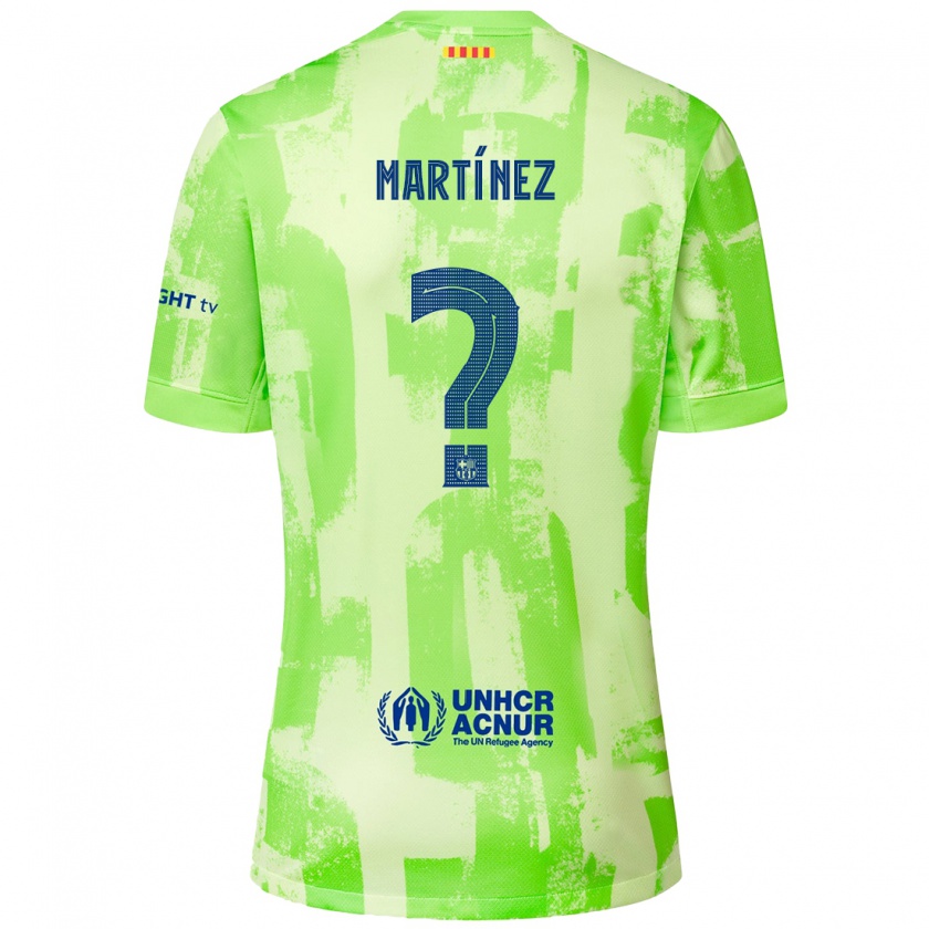 Kandiny Enfant Maillot Ïu Martínez #0 Citron Vert Troisieme 2024/25 T-Shirt