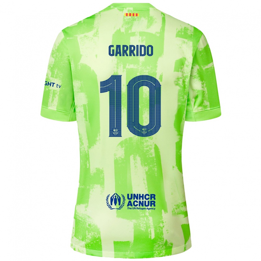 Kandiny Enfant Maillot Aleix Garrido #10 Citron Vert Troisieme 2024/25 T-Shirt