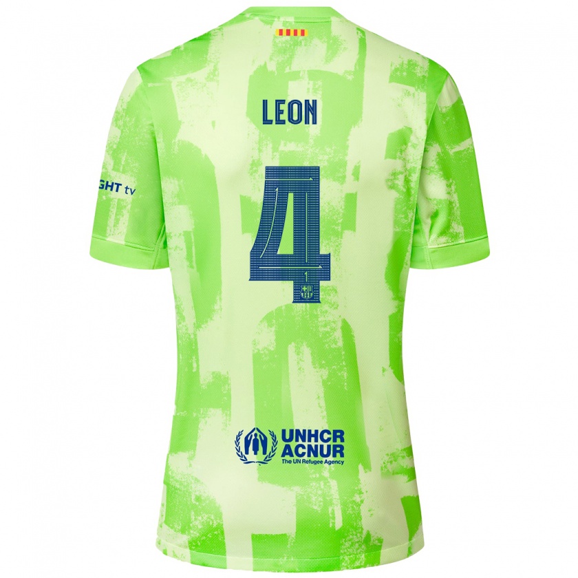 Kandiny Enfant Maillot Mapi León #4 Citron Vert Troisieme 2024/25 T-Shirt