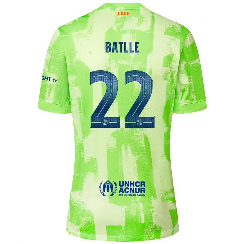 Kandiny Enfant Maillot Ona Batlle #22 Citron Vert Troisieme 2024/25 T-Shirt