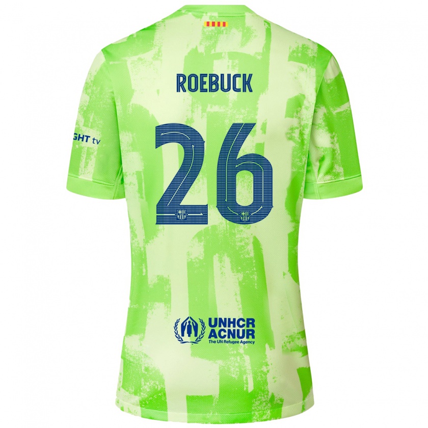 Kandiny Enfant Maillot Ellie Roebuck #26 Citron Vert Troisieme 2024/25 T-Shirt