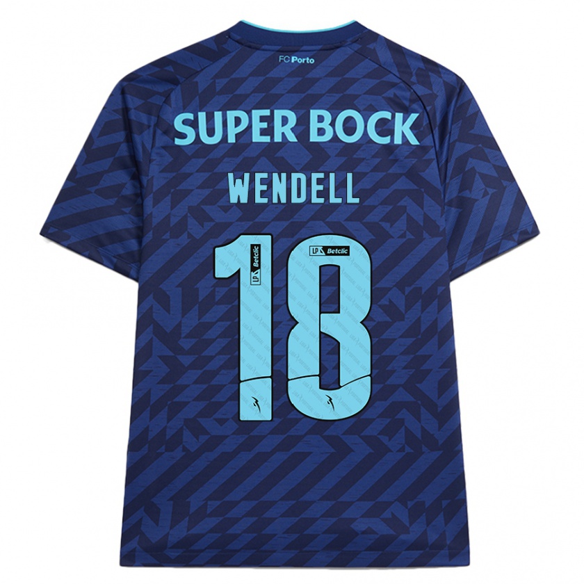 Kandiny Enfant Maillot Wendell #18 Bleu Marine Troisieme 2024/25 T-Shirt