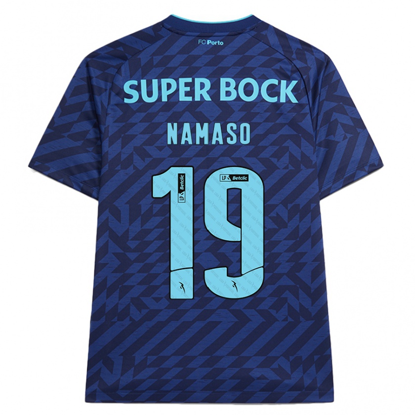 Kandiny Enfant Maillot Danny Namaso #19 Bleu Marine Troisieme 2024/25 T-Shirt