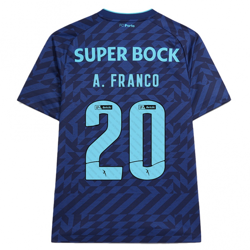 Kandiny Enfant Maillot André Franco #20 Bleu Marine Troisieme 2024/25 T-Shirt