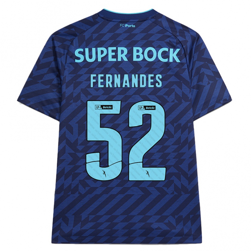 Kandiny Enfant Maillot Martim Fernandes #52 Bleu Marine Troisieme 2024/25 T-Shirt