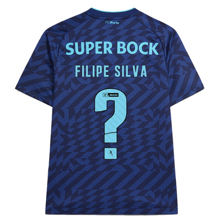 Kandiny Enfant Maillot Filipe Silva #0 Bleu Marine Troisieme 2024/25 T-Shirt