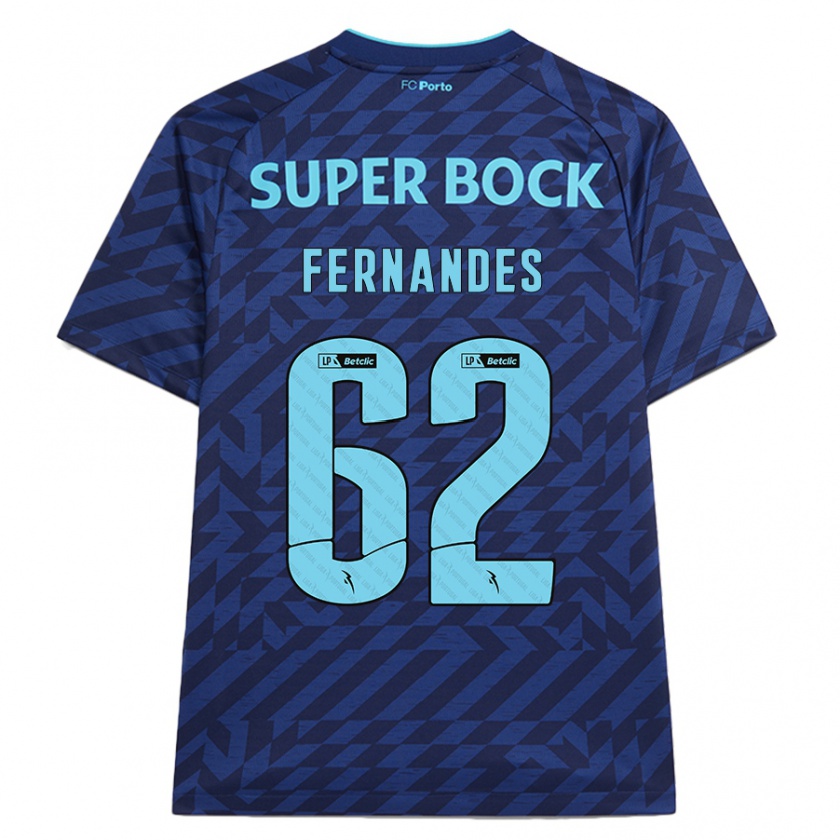 Kandiny Enfant Maillot Rodrigo Fernandes #62 Bleu Marine Troisieme 2024/25 T-Shirt