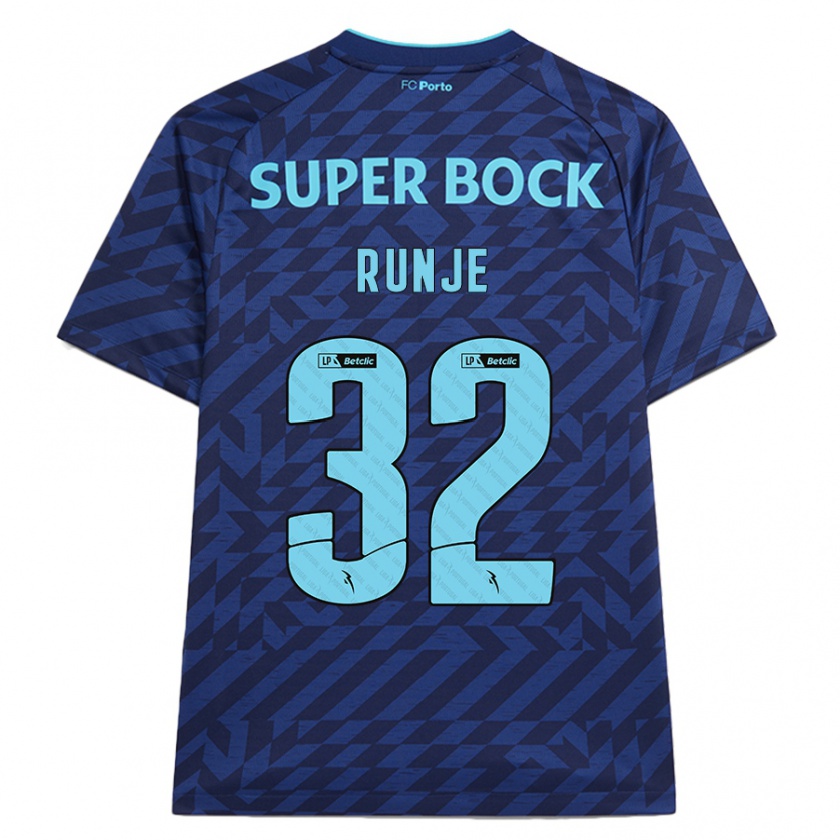 Kandiny Enfant Maillot Roko Runje #32 Bleu Marine Troisieme 2024/25 T-Shirt