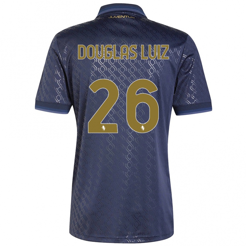 Kandiny Enfant Maillot Douglas Luiz #26 Bleu Marine Troisieme 2024/25 T-Shirt