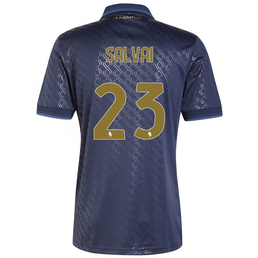 Kandiny Enfant Maillot Cecilia Salvai #23 Bleu Marine Troisieme 2024/25 T-Shirt