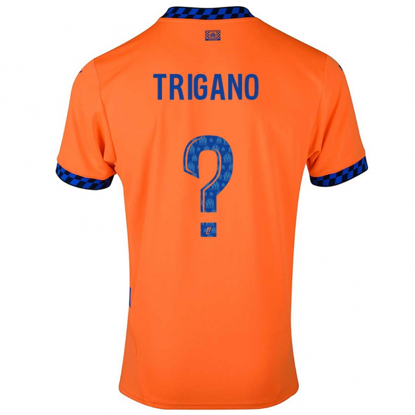 Kandiny Enfant Maillot Paolo Trigano #0 Orange Bleu Foncé Troisieme 2024/25 T-Shirt