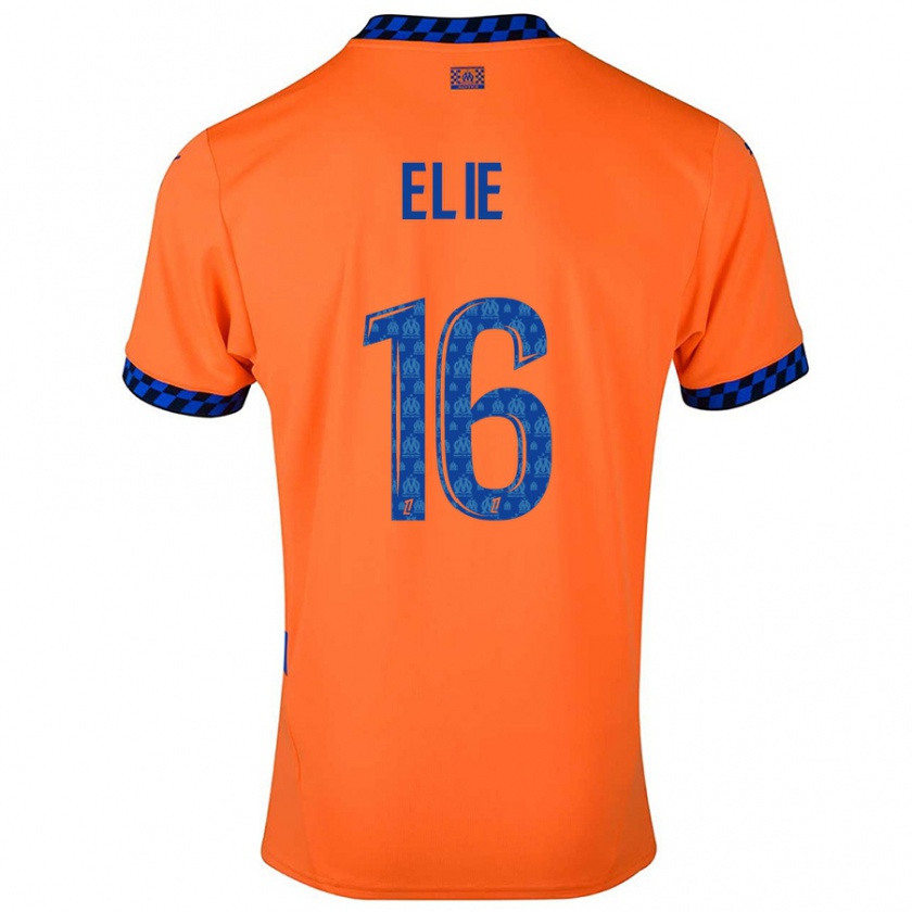 Kandiny Enfant Maillot Anaïs Elie #16 Orange Bleu Foncé Troisieme 2024/25 T-Shirt