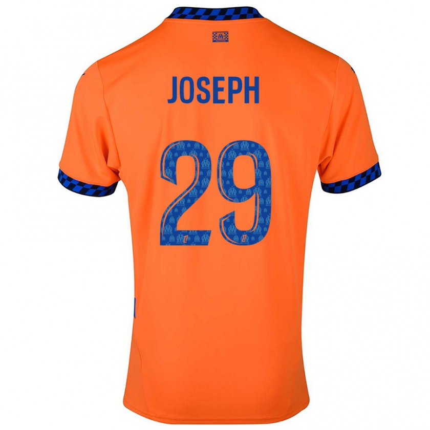 Kandiny Enfant Maillot Darlina Joseph #29 Orange Bleu Foncé Troisieme 2024/25 T-Shirt