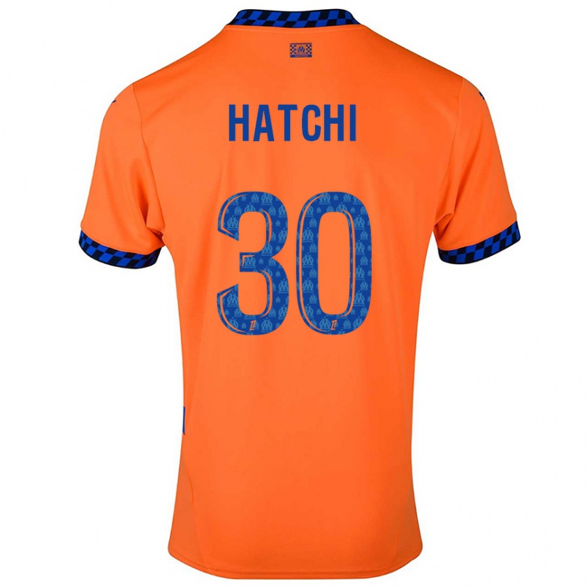 Kandiny Enfant Maillot Anaïs Hatchi #30 Orange Bleu Foncé Troisieme 2024/25 T-Shirt