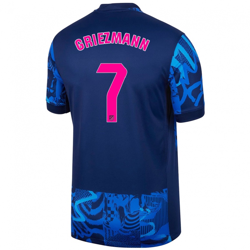 Kandiny Enfant Maillot Antoine Griezmann #7 Bleu Royal Troisieme 2024/25 T-Shirt