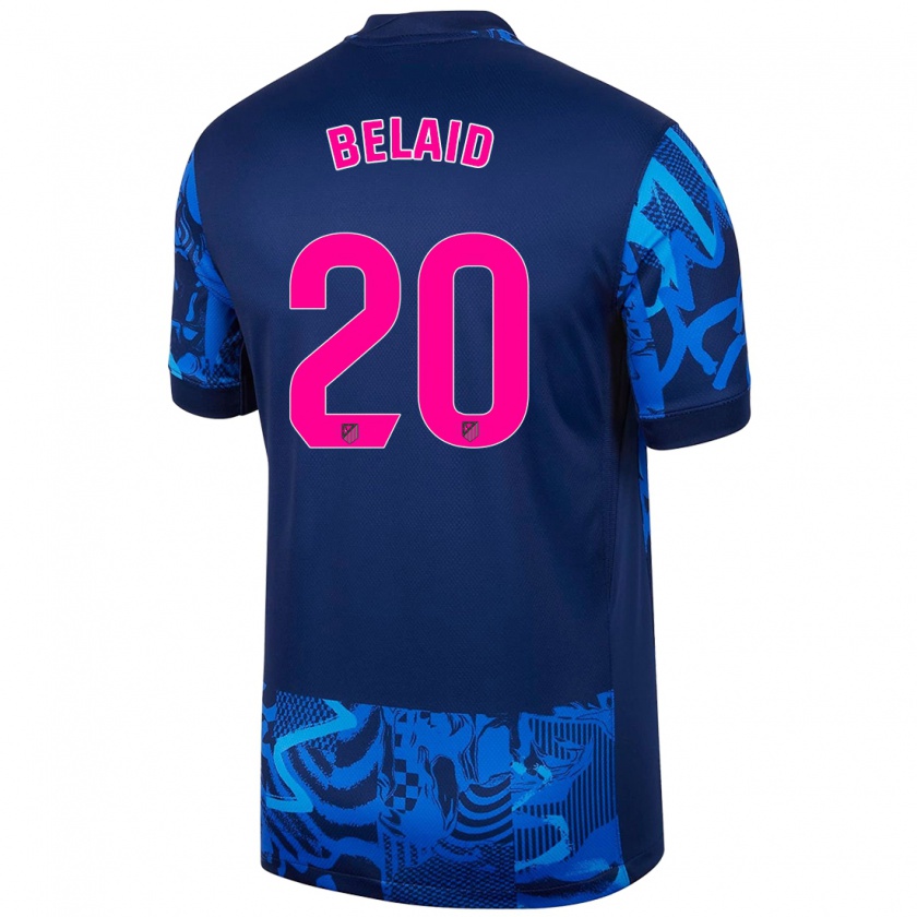 Kandiny Enfant Maillot Rayane Belaid #20 Bleu Royal Troisieme 2024/25 T-Shirt