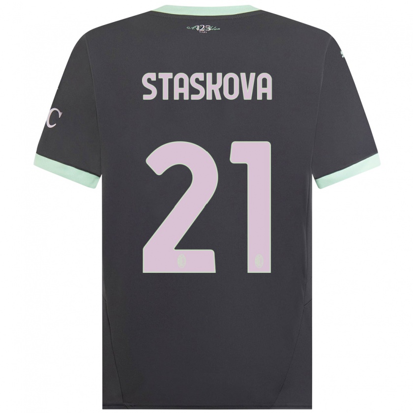 Kandiny Enfant Maillot Andrea Stašková #21 Gris Troisieme 2024/25 T-Shirt