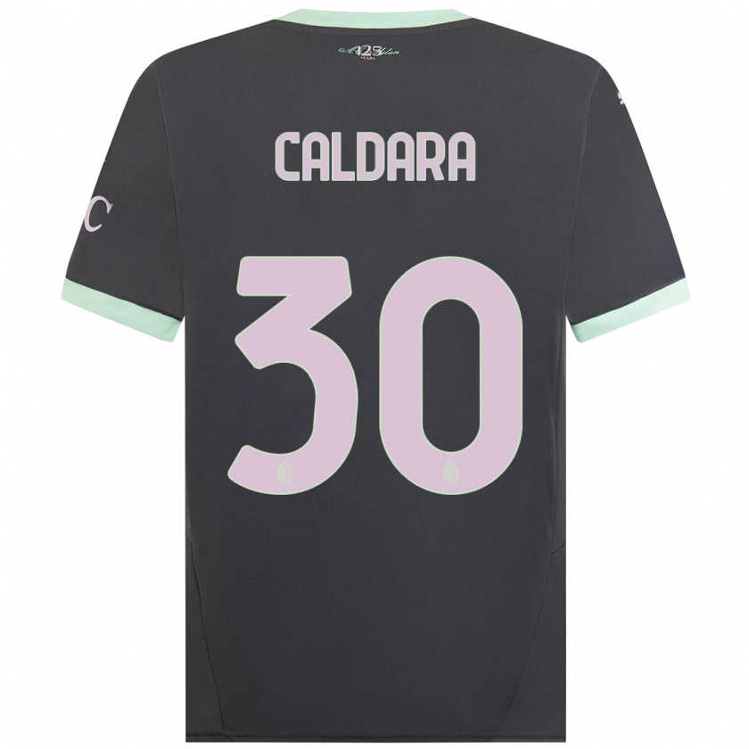 Kandiny Enfant Maillot Mattia Caldara #30 Gris Troisieme 2024/25 T-Shirt