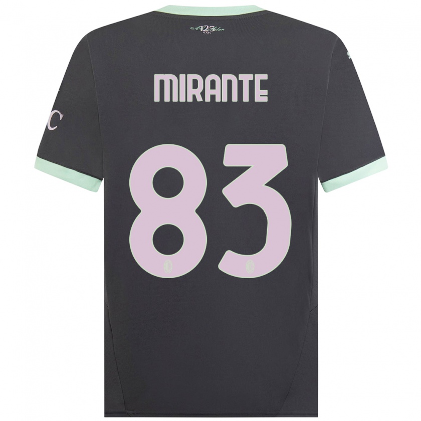 Kandiny Enfant Maillot Antonio Mirante #83 Gris Troisieme 2024/25 T-Shirt