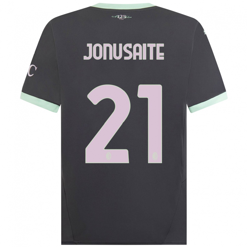 Kandiny Enfant Maillot Rimante Jonusaite #21 Gris Troisieme 2024/25 T-Shirt