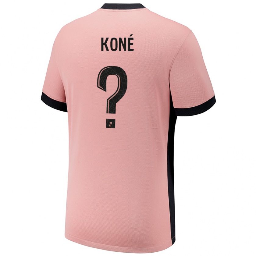 Kandiny Enfant Maillot Zanga Koné #0 Rouille Rose Troisieme 2024/25 T-Shirt