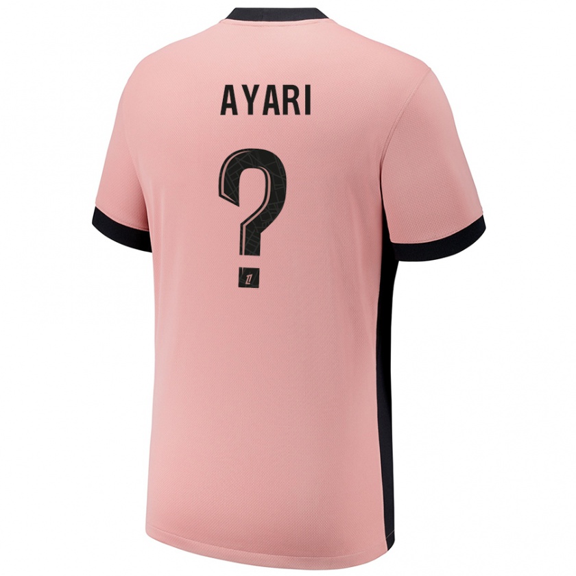 Kandiny Enfant Maillot Adam Ayari #0 Rouille Rose Troisieme 2024/25 T-Shirt